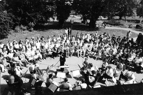 Konzert vor schöner Kulisse im Schlosspark in Hemmingen.