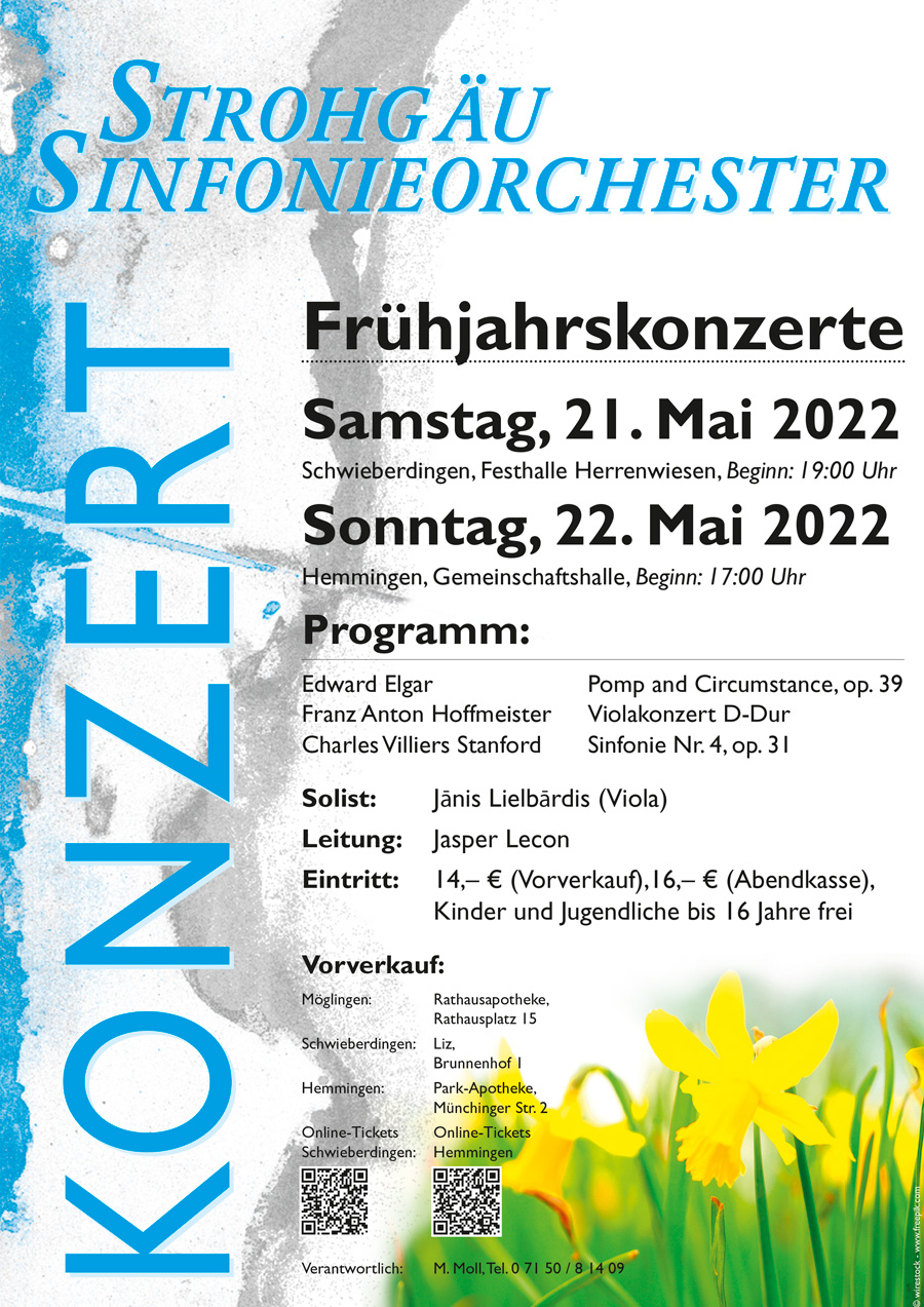 Plakat Frühjahrskonzerte 2022